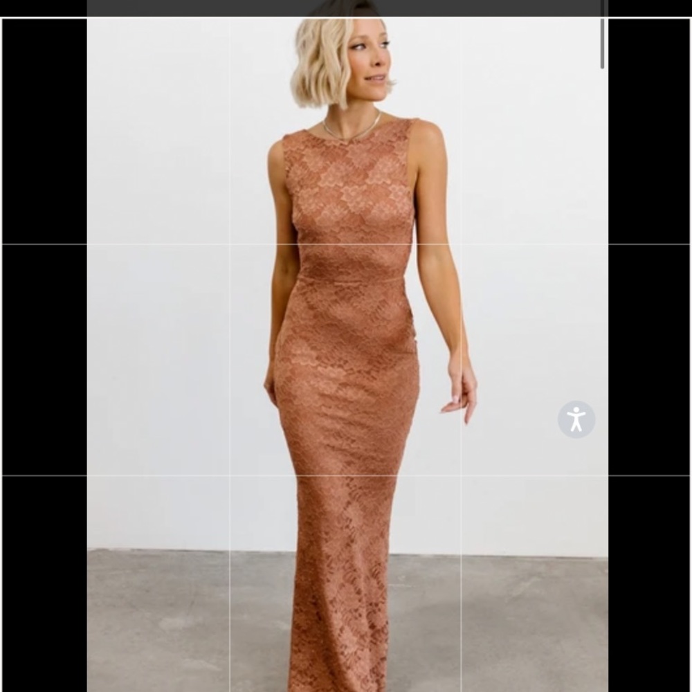 Baltic Born Backless Copper/Gold Gown